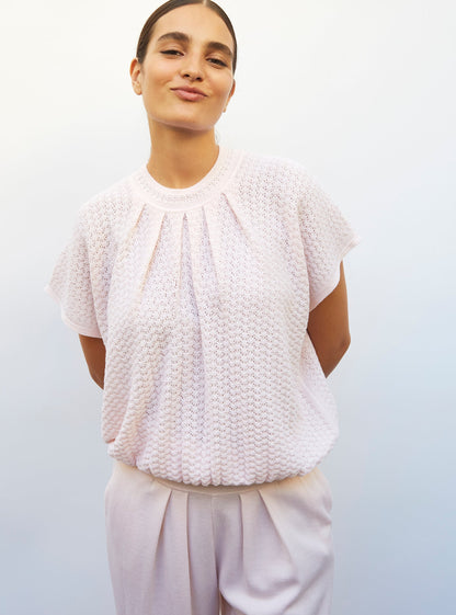 top ample en maille pointelle