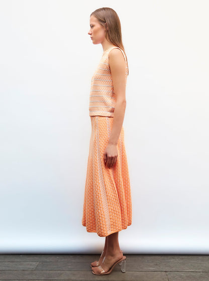 jupe en maille panier tressé