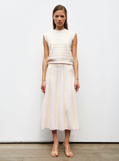 jupe en maille panier tressé