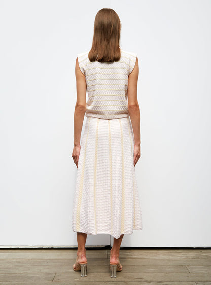 jupe en maille panier tressé