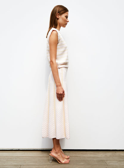jupe en maille panier tressé