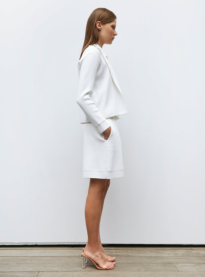 veste en maille mini côte piquée