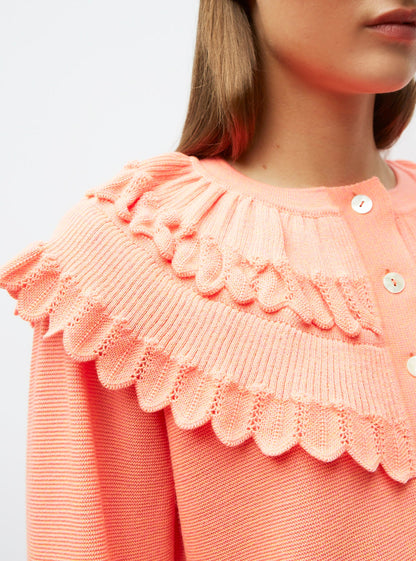 blouse en maille à maxi col