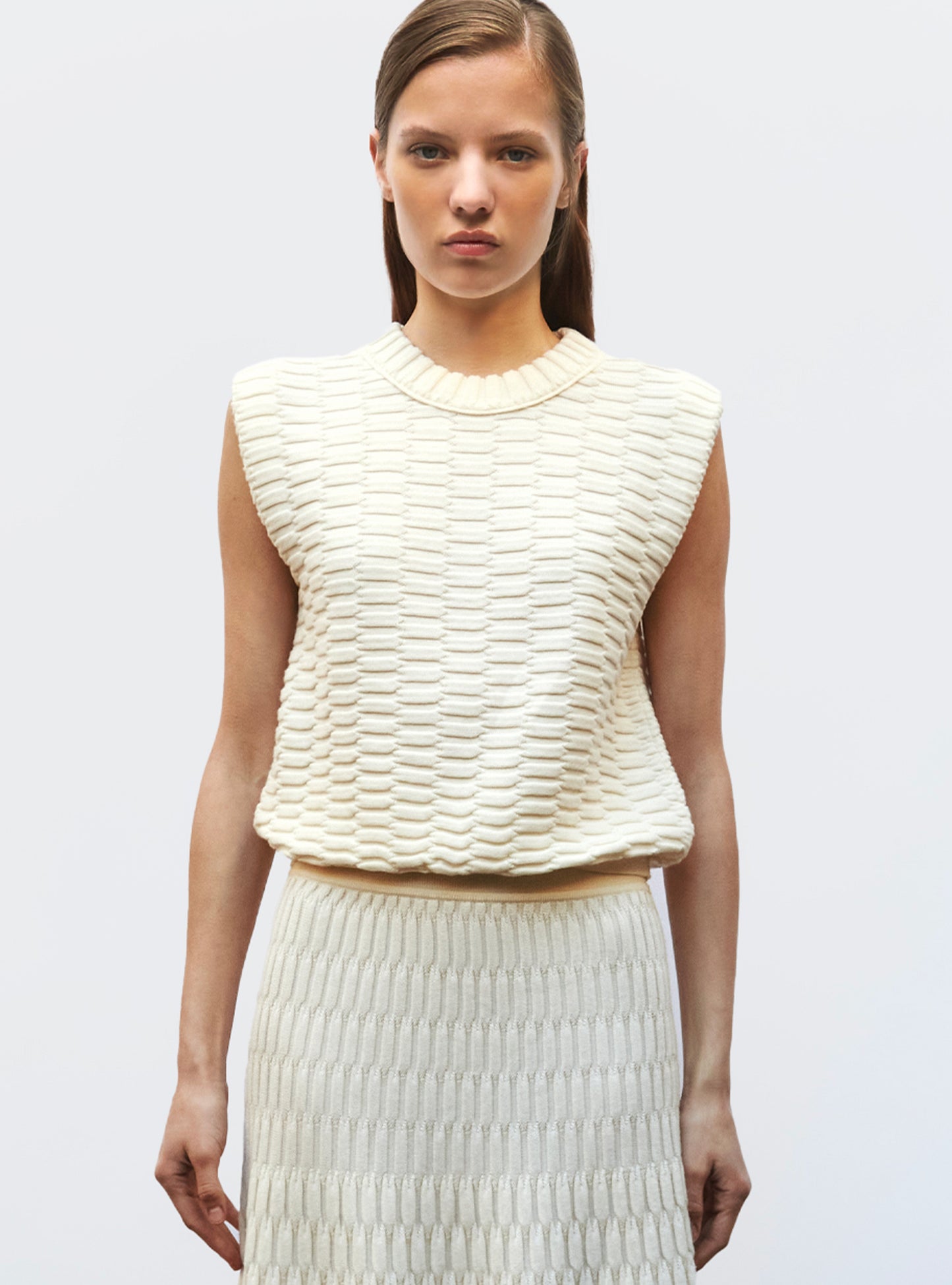 top maille zellige uni