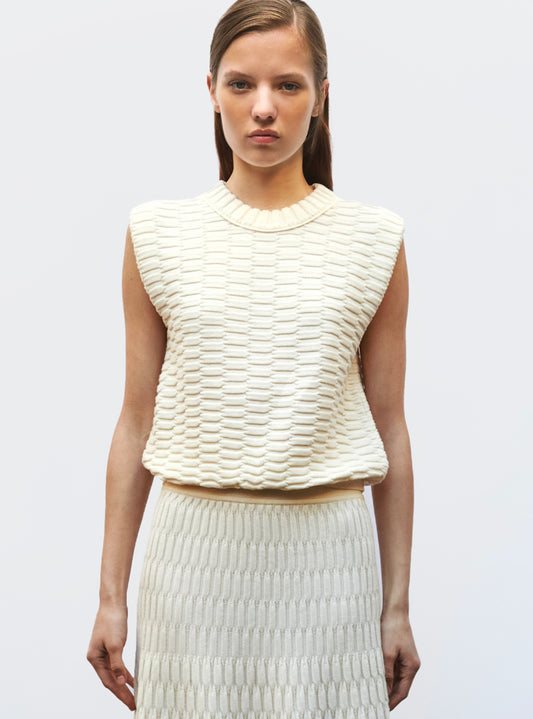 top maille zellige uni