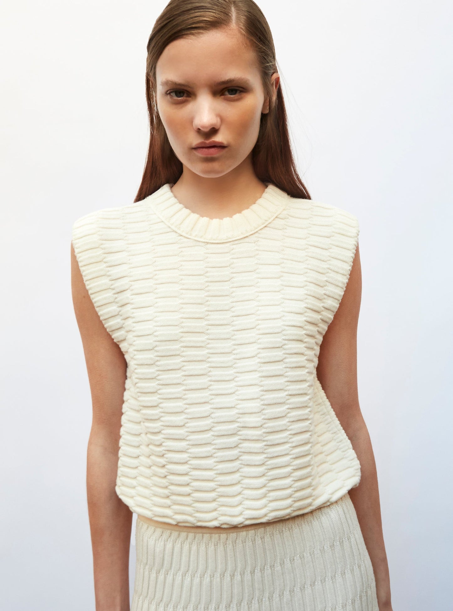 top maille zellige uni