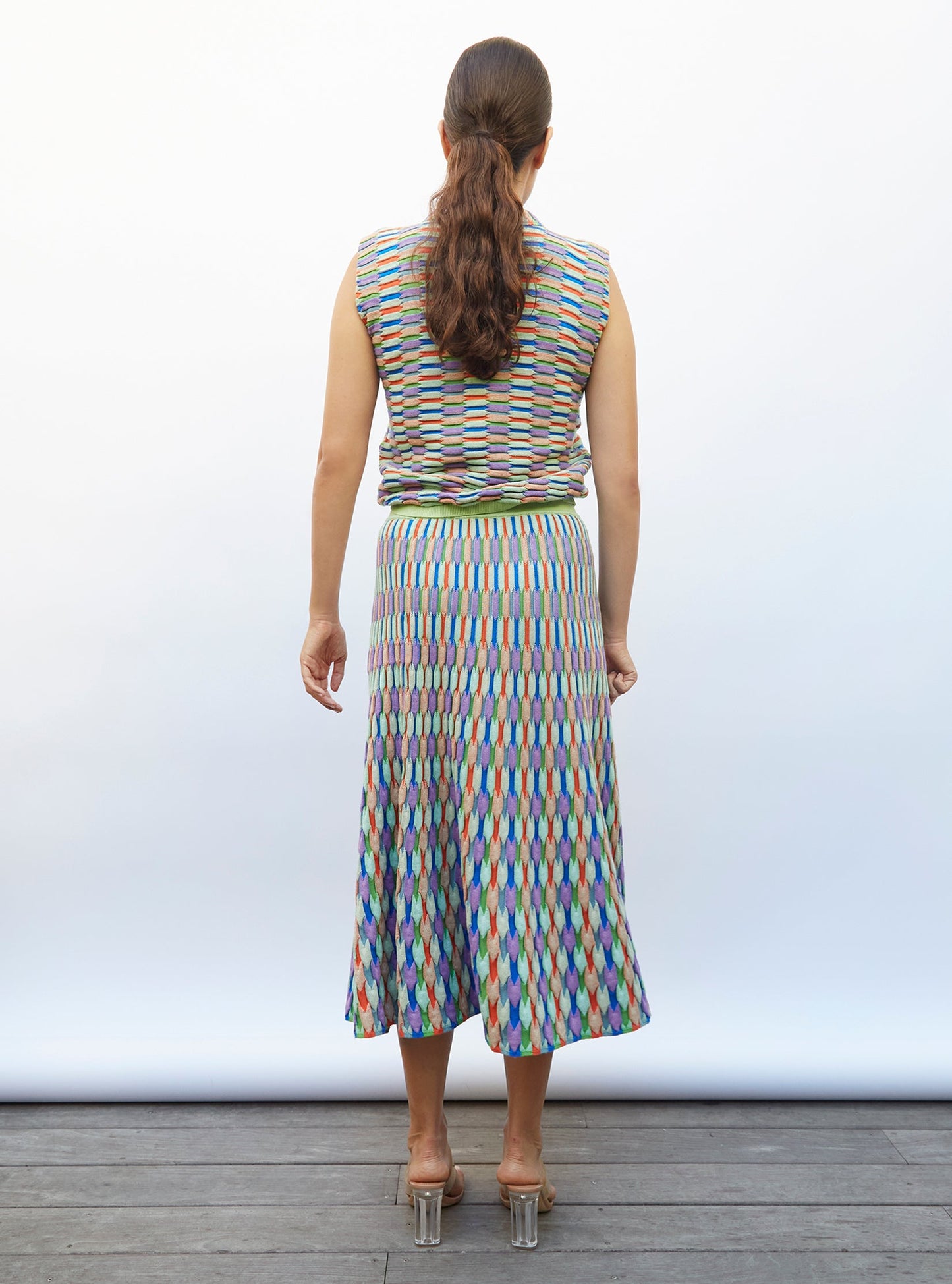 top maille zellige multicolore