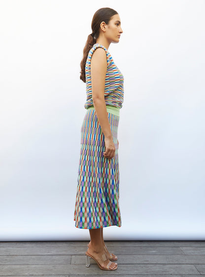 top maille zellige multicolore