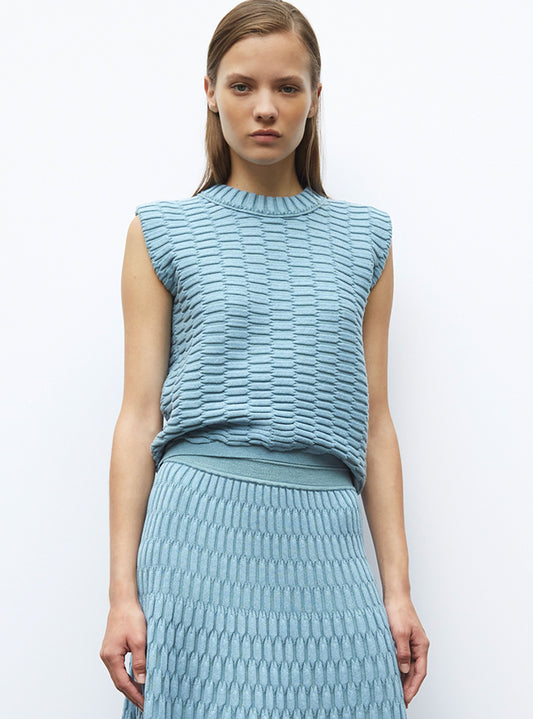 top maille zellige uni