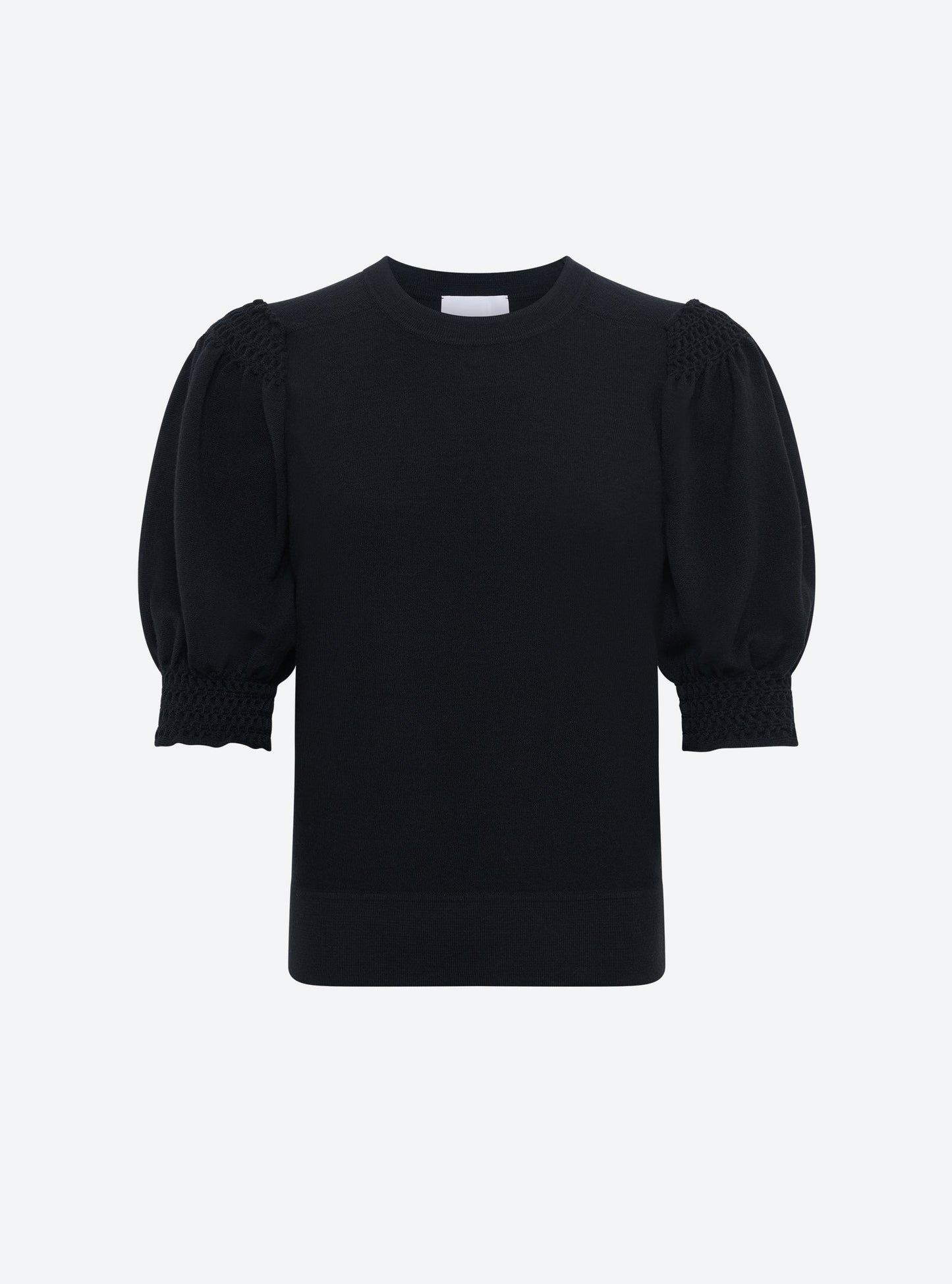 top à détails en maille smockée