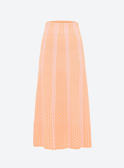 jupe en maille panier tressé