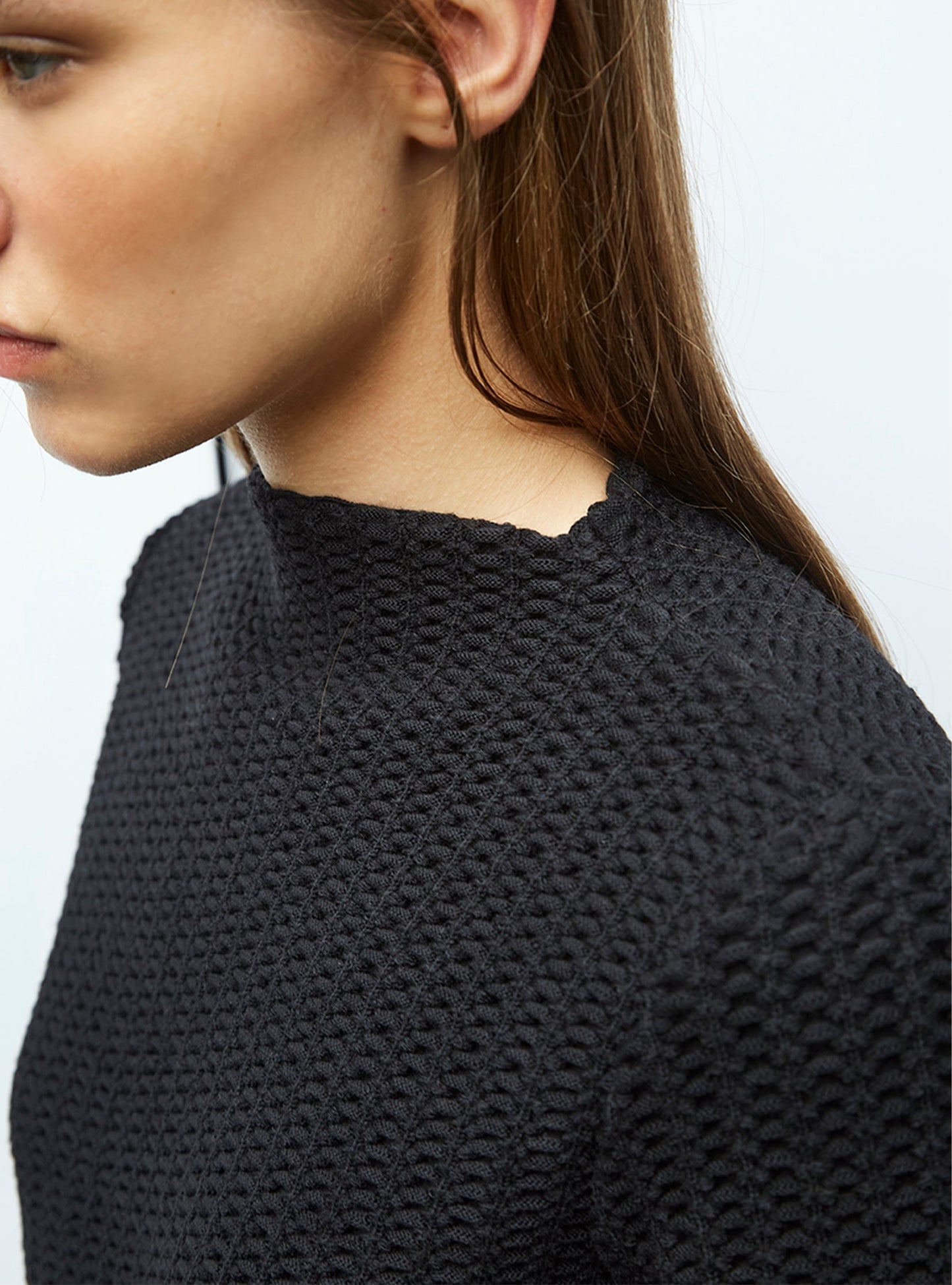 top droit en maille smockée