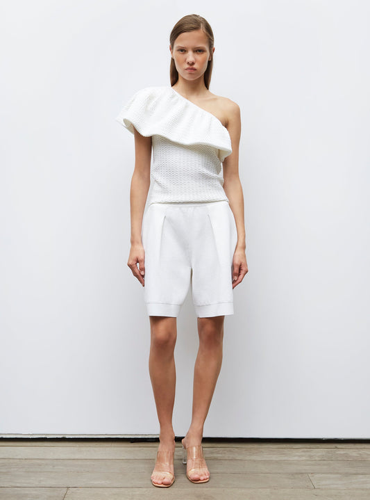 short en maille mini côte piquée