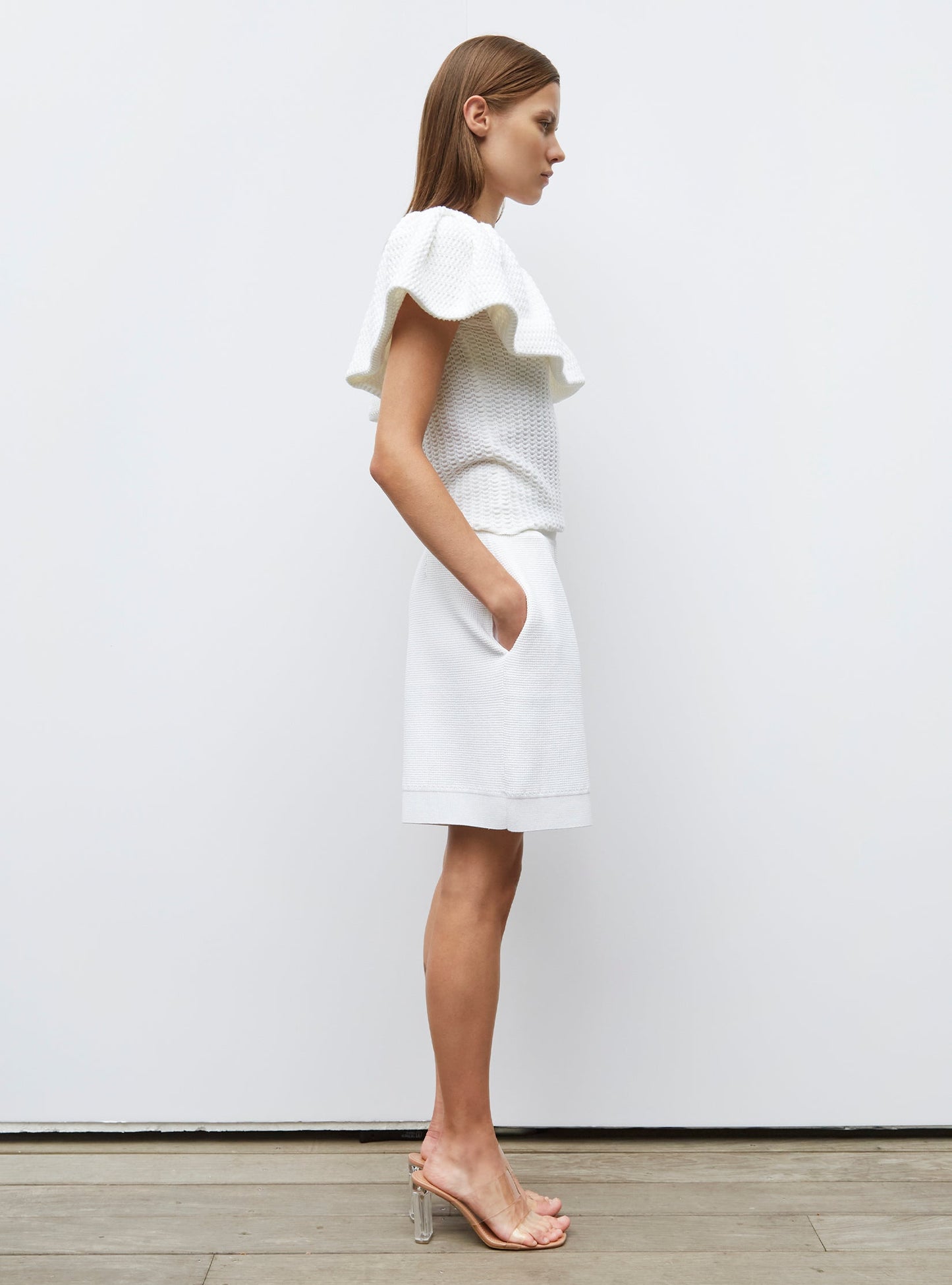 short en maille mini côte piquée
