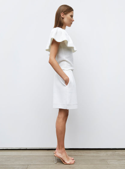 short en maille mini côte piquée