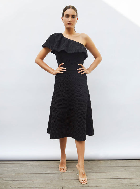 jupe midi maille smockée