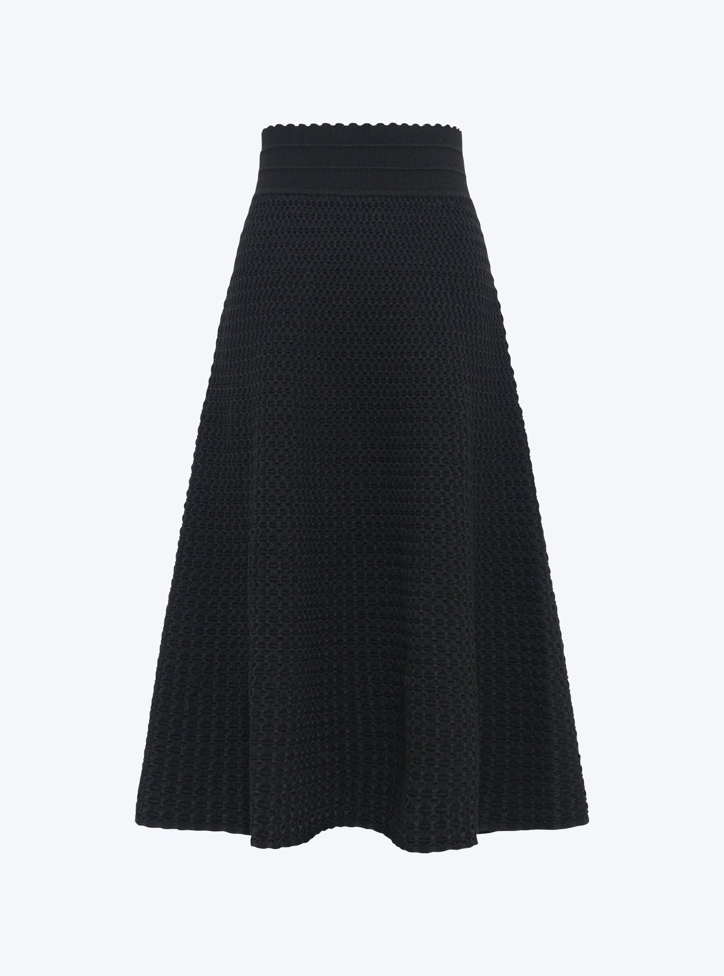 jupe midi maille smockée
