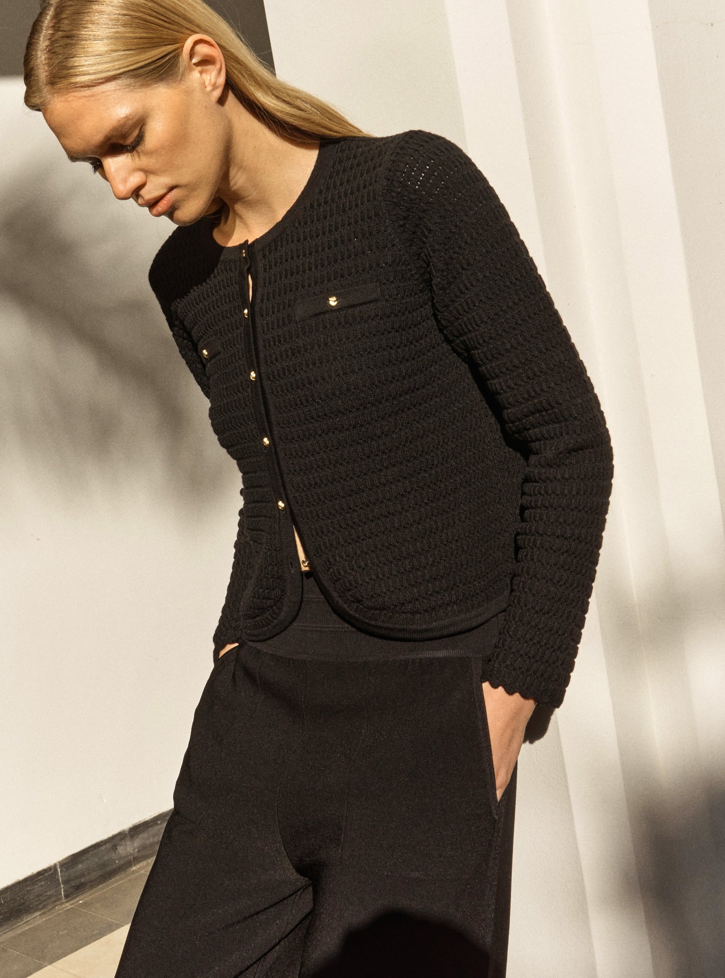 veste maille gaufrée