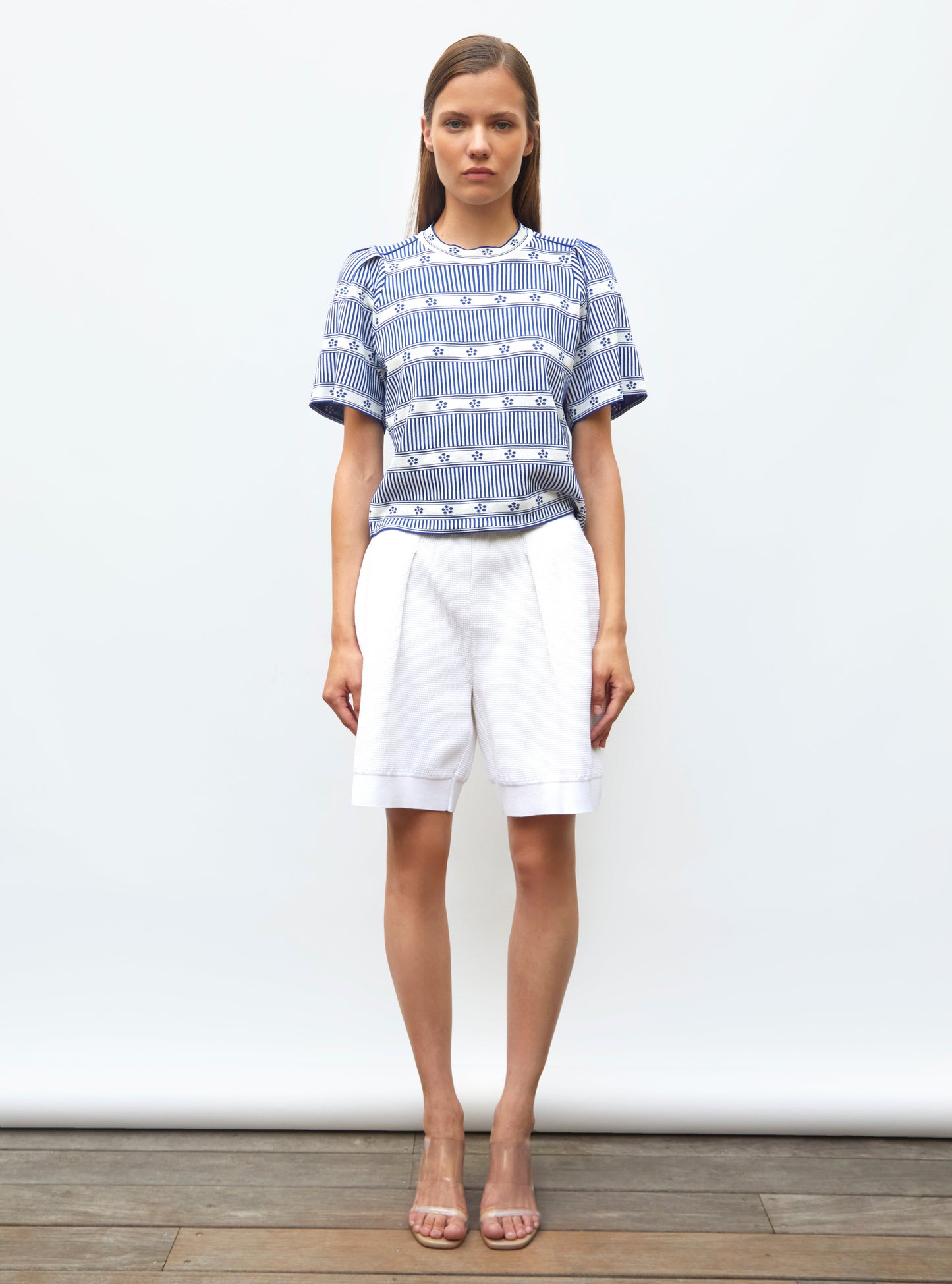 top jacquard mini fleurs