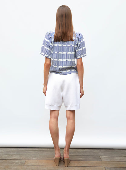 top jacquard mini fleurs