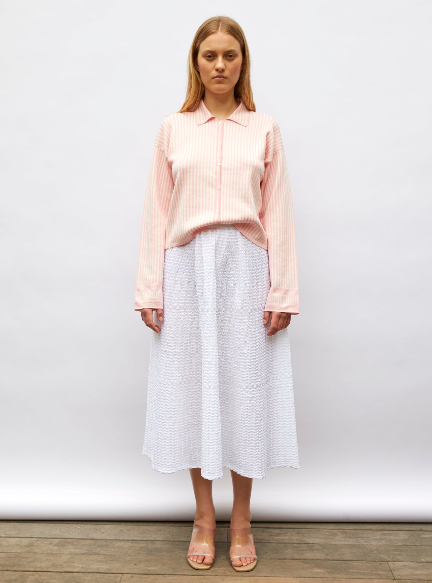 chemise maille fines rayures