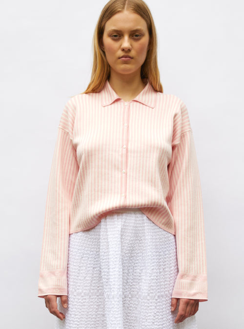 chemise maille fines rayures
