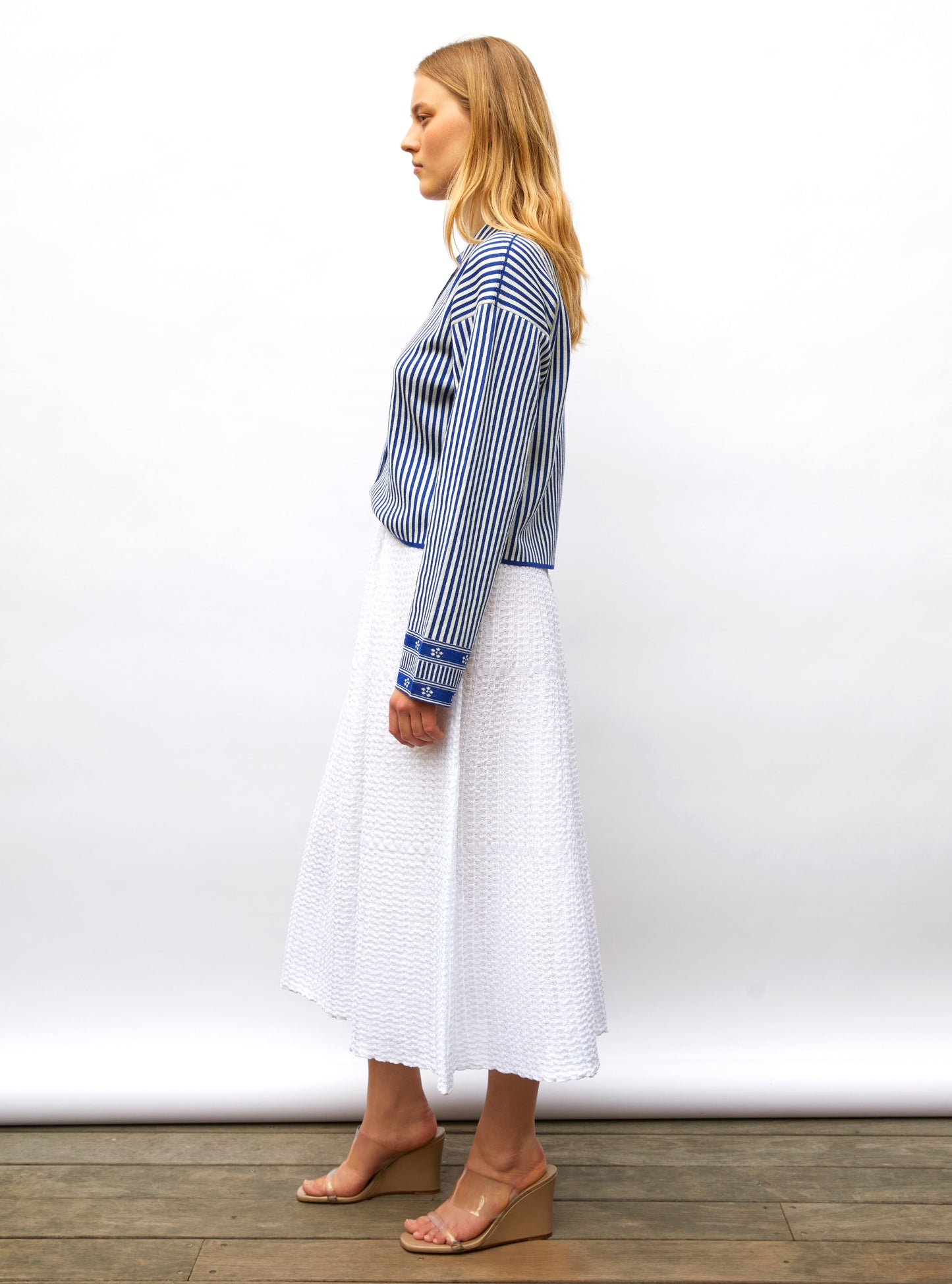 chemise maille fines rayures