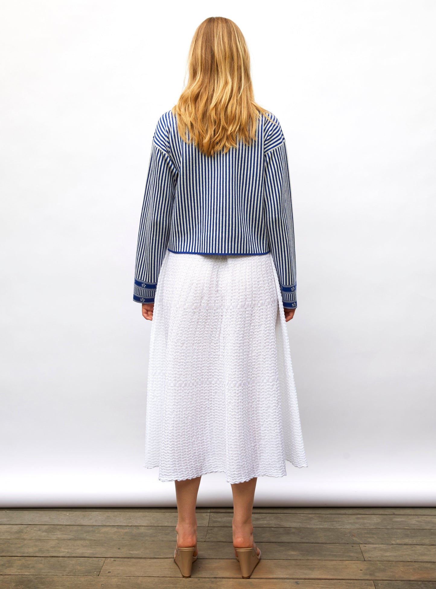 chemise maille fines rayures