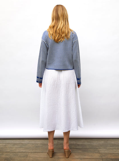 chemise maille fines rayures