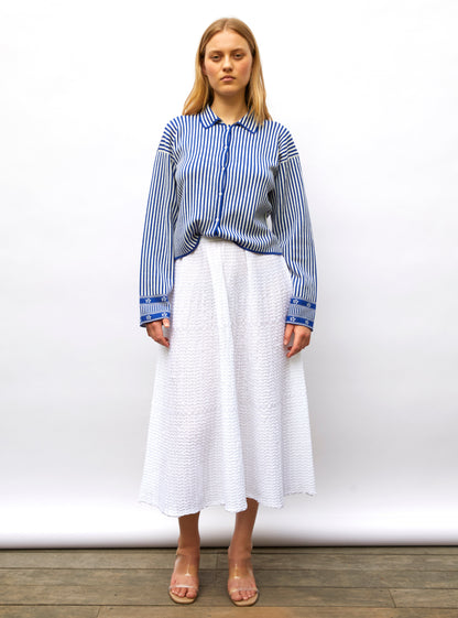 chemise maille fines rayures