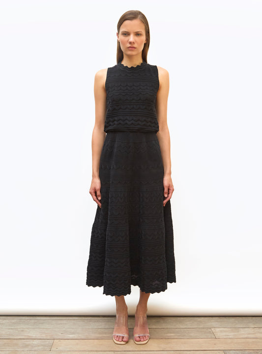 robe longue maille croquet