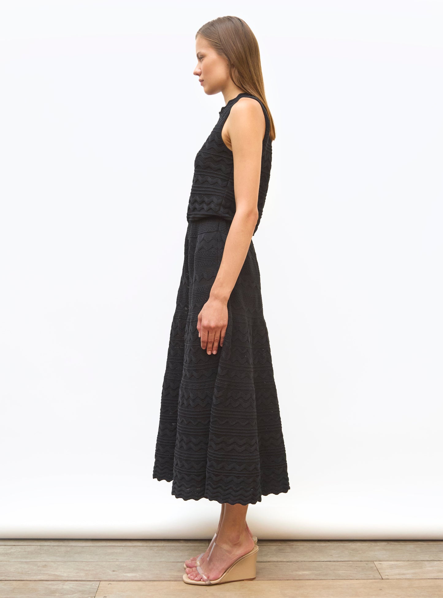 robe longue maille croquet