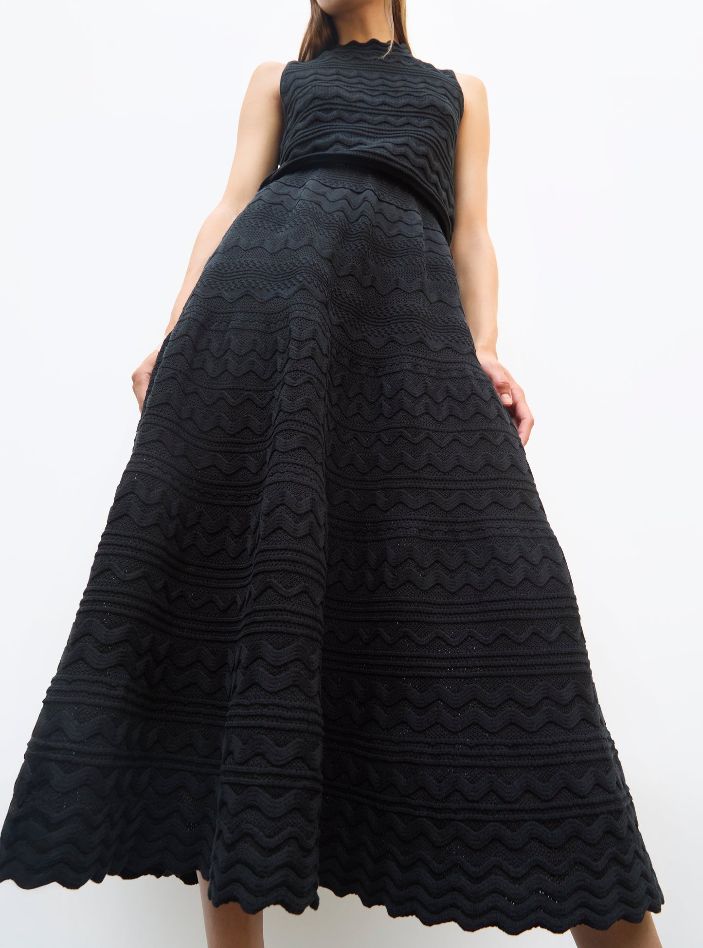 robe longue maille croquet