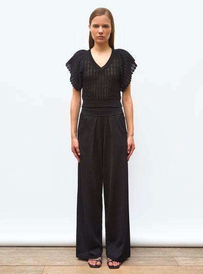 pantalon fluide maille légère