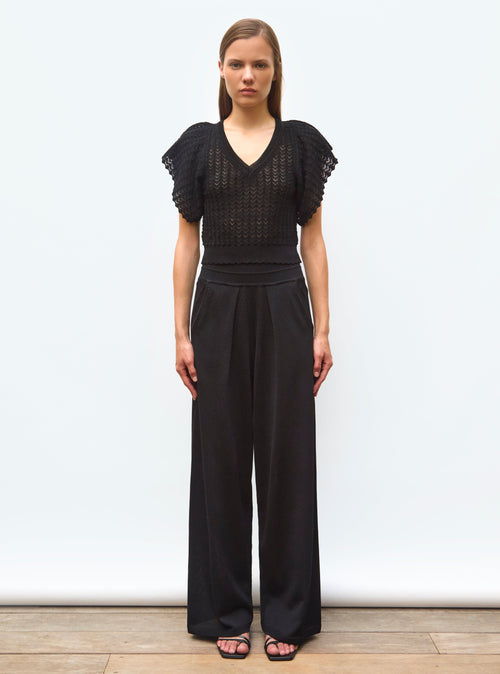 pantalon fluide maille légère