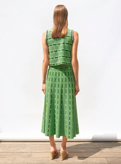 jupe jacquard mini fleurs