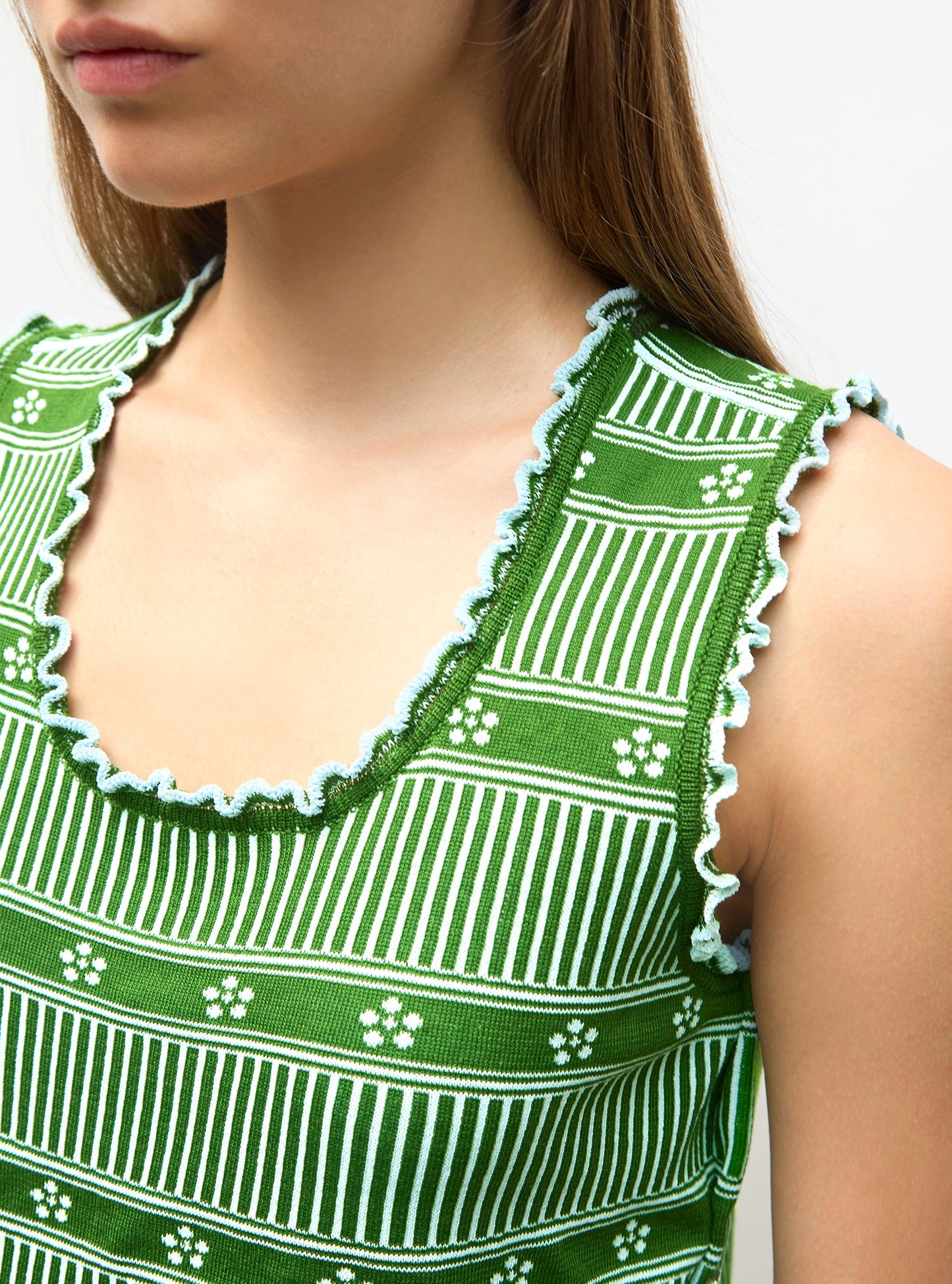 débardeur maille mini fleurs