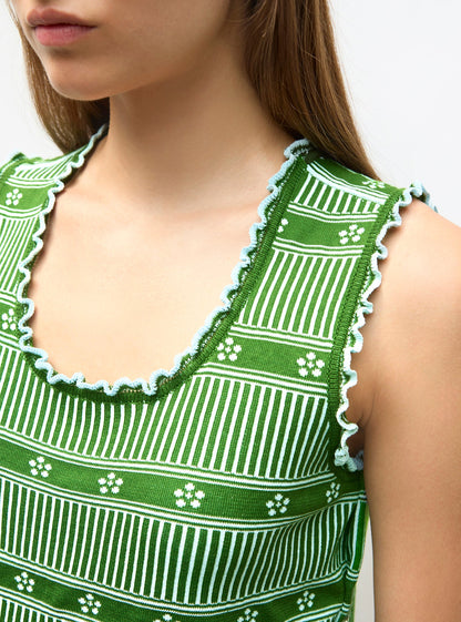 débardeur maille mini fleurs