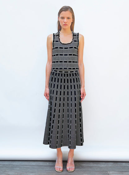 débardeur maille mini fleurs