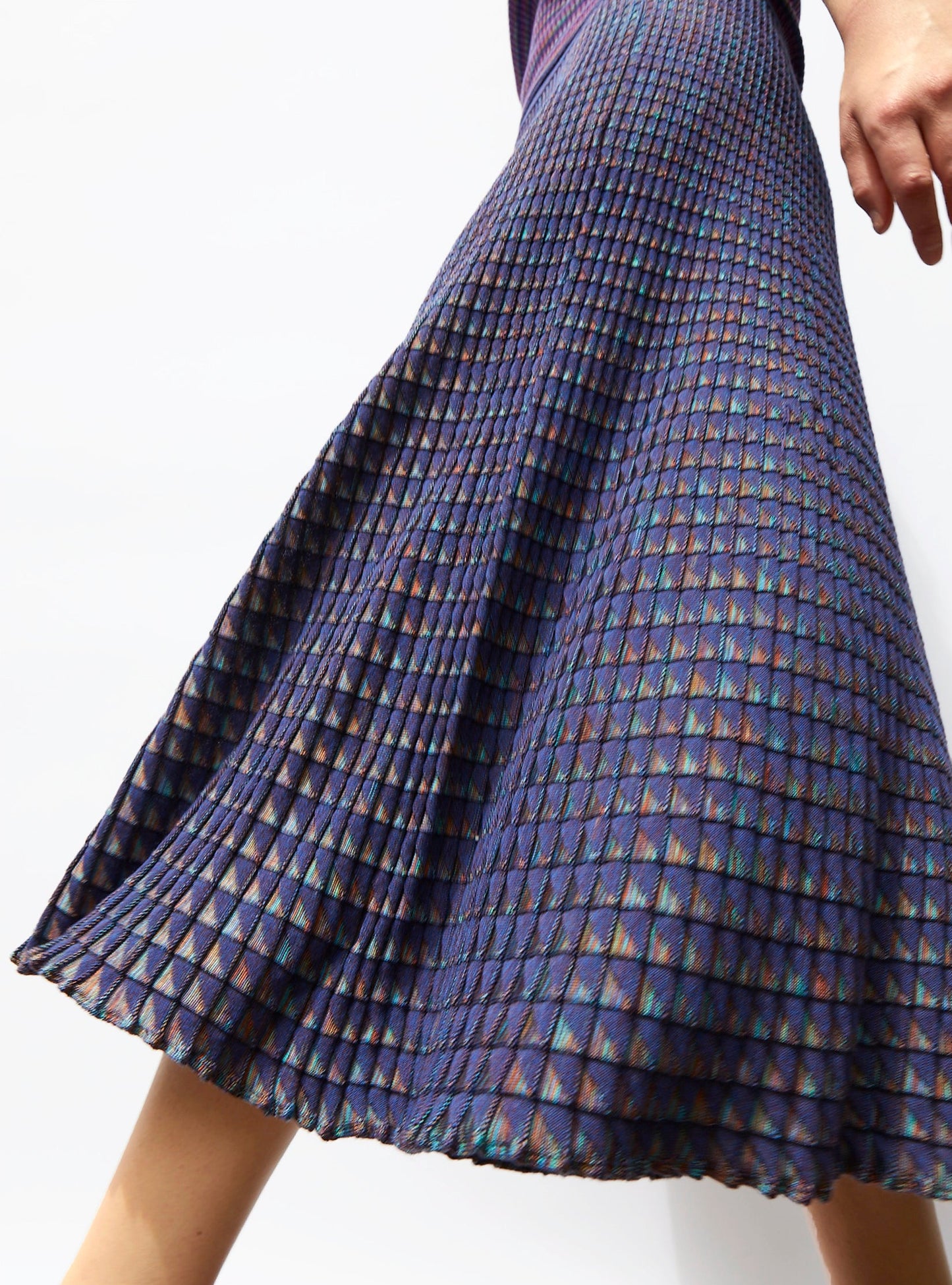 jupe fluide maille origami
