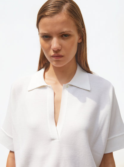 top ample à col polo
