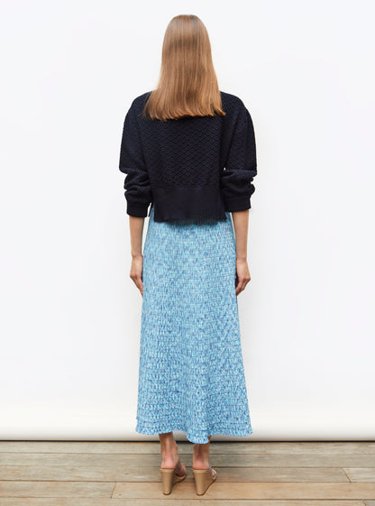 pull court maille damier