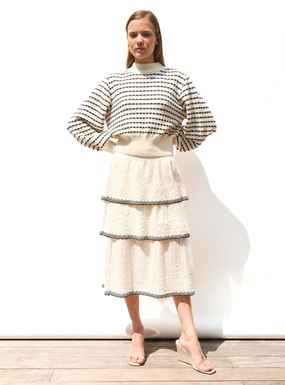 pull maille manches blousantes