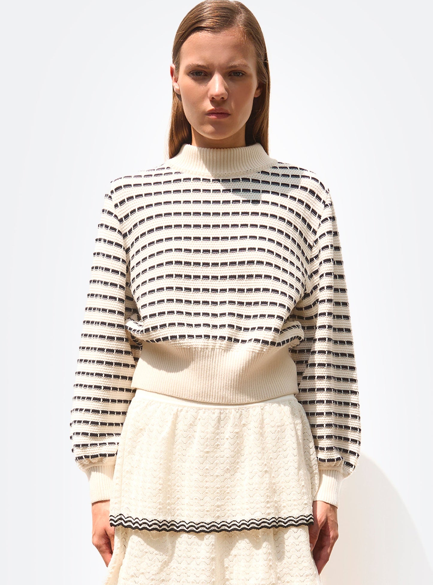 pull maille manches blousantes