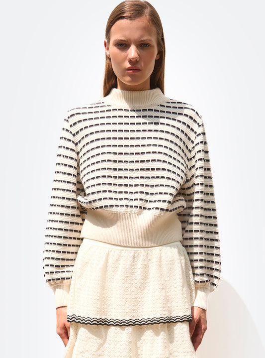 pull maille manches blousantes