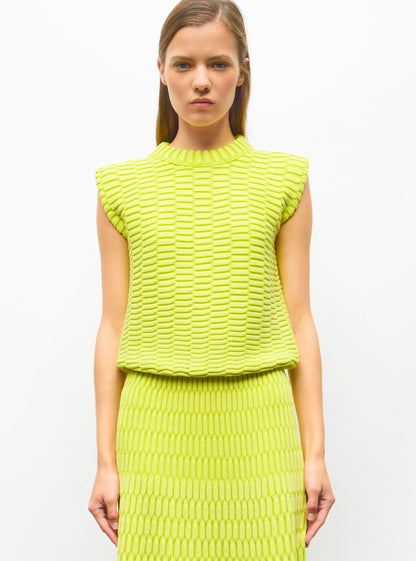 top maille zellige uni