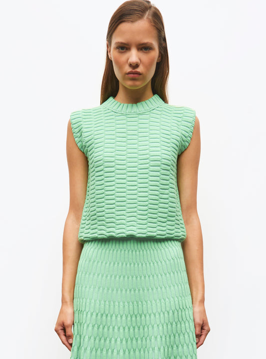 top maille zellige uni