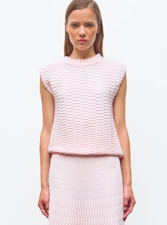 top maille zellige uni
