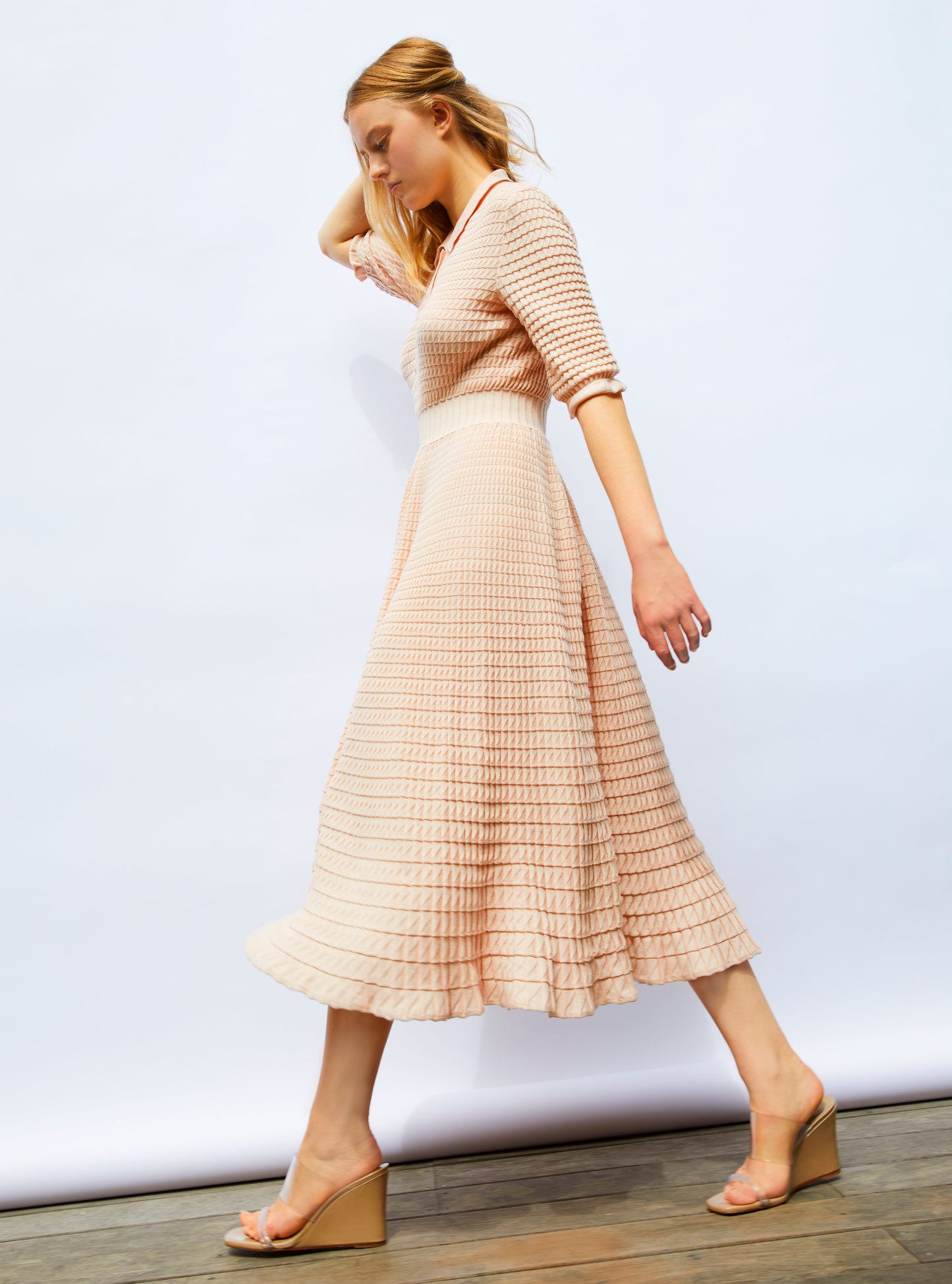 robe longue maille origami