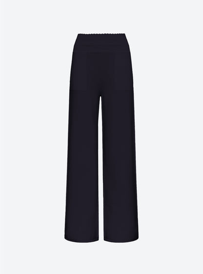 pantalon taille haute maille jersey